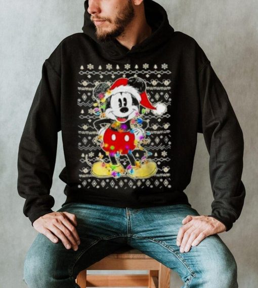 Disney Mickey Mouse Christmas Lights, Ugly Christmas T Shirt