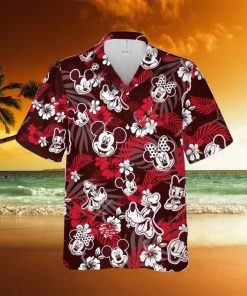 Disney Mickey Mouse Floral Aloha Hawaiian Shirt