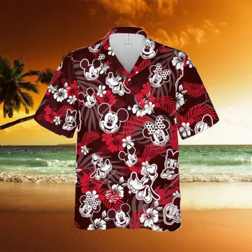 Disney Mickey Mouse Floral Aloha Hawaiian Shirt