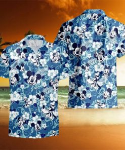 Disney Mickey Mouse Floral Aloha Summer Hawaiian Shirt