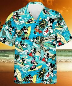 Disney Mickey Mouse Surfing Hawaiian Shirt Gift For Beach Holiday