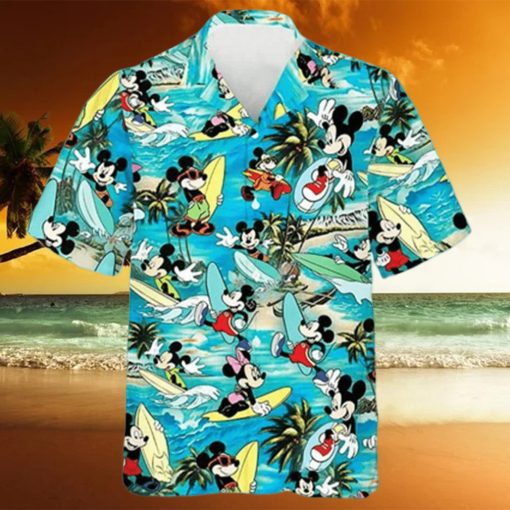 Disney Mickey Mouse Surfing Hawaiian Shirt Gift For Beach Holiday