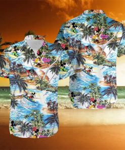 Disney Mickey Mouse Surfing Tropical Hawaiian Shirt