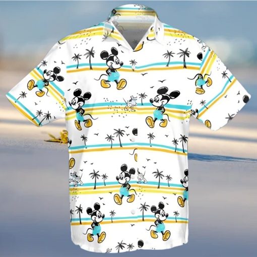 Disney Mickey Mouse Walking On Beach Hawaiian Shirt