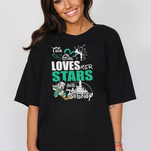 Disney Mickey Mouse logo This girl love her Dallas Stars hockey fans shirt