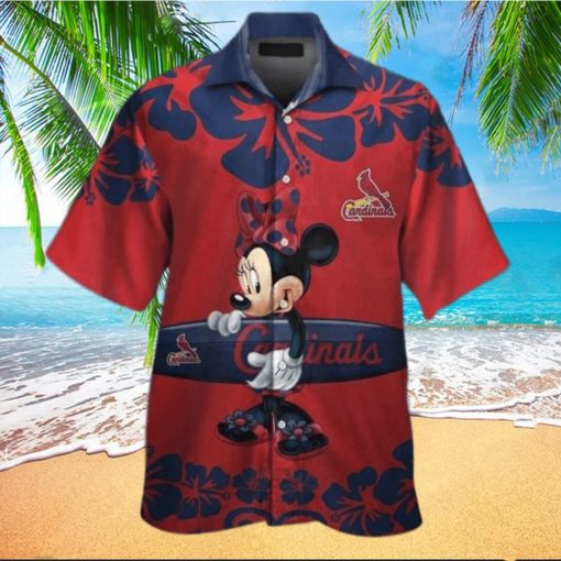 Disney Minnie Mouse St  Louis Cardinals Hawaiian Shirt Beach Gift For Baseball Fans HawaiianShirts