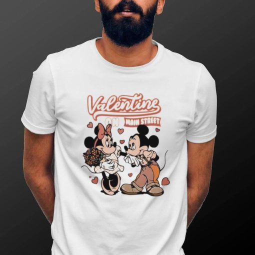 Disney Mouse Mickey and Minnie couple Valentine on main street shirt