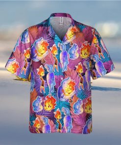 Disney Pixar Elemental Colorful Summer Tropical Pixar Elemental Disney Family Hawaiian Shirt