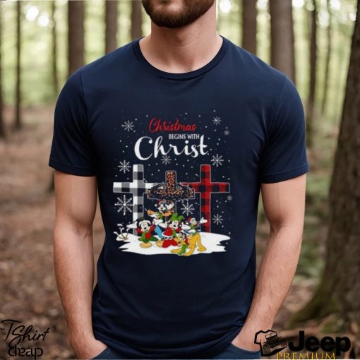 Disney Shirt Christmas Begins With Christ Sweatshirt I Love Jesus Holiday Mickey T Shirt Hoodie