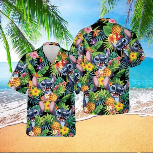 Disney Stitch Hawaiian T Shirt Summer Beach Trip Family Hawaiian Shirt  Aloha Shirt  Hawaiian Beach Short