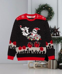 Disney The Nightmare Before Christmas Chibi Jack Skellington & Zero Holiday Sweater