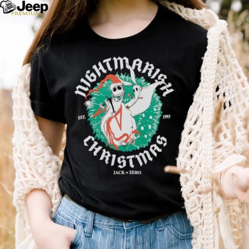 Disney The Nightmare Before Christmas Santa Jack Skellington Wreath T Shirt