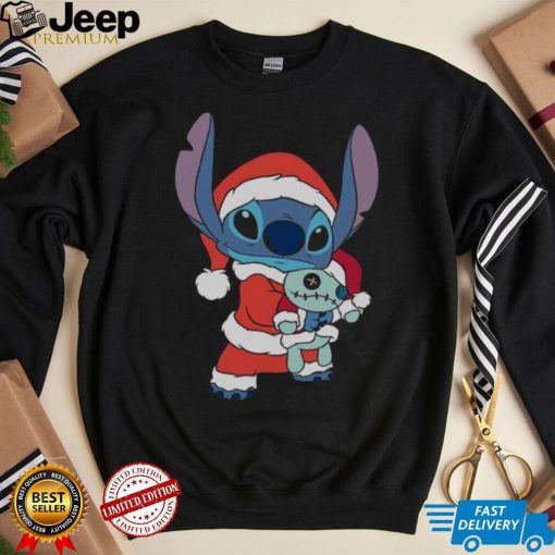 Disney Women’s Lilo and Stitch Stitch Christmas T Shirt Black Small