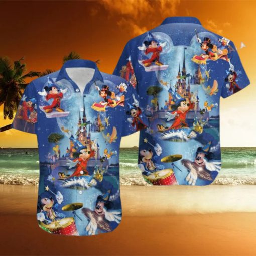 Disney Wonderful World Mickey Magic Summer Tropical Summer Hawaiian Shirt