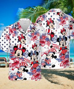 Disneyland Independence Day Hawaiian Shirt Disneyland Hibiscus Hawaiian Shirt