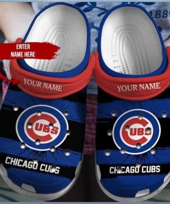 Dive into Baseball Fandom Personalized Chicago Cubs Themed Clog Footwear Design