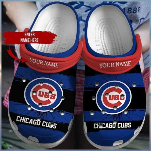 Dive into Baseball Fandom Personalized Chicago Cubs Themed Clog Footwear Design