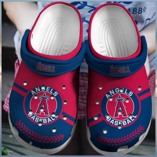 Dive into Baseball Love Los Angeles Angels Artistry Inspired Unique Clog Footwear Design