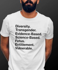 Diversity Transgender Evidence Based Science Based Fetus Entitlement Vulnerable T Shirts