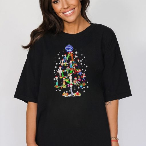 Doctor Who Christmas Tree Characters T Shirt