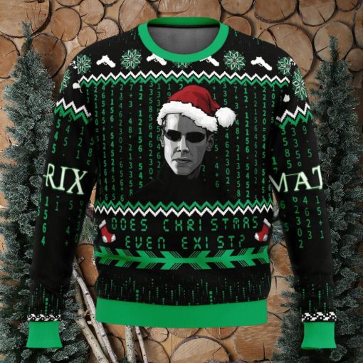 Does Christmas Even Exist Matrix Ugly Christmas Sweater