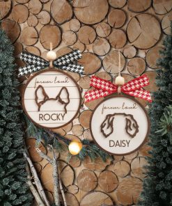 Dog Ear Memorial Ornament, Dog Mom Gift, Custom Dog Ornament, Pet Memorial Gift, Dog Ornament Custom, Pet Loss Gift, Custom Pet Ornament