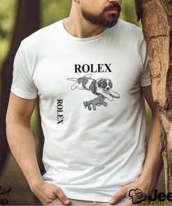 Dog with gun Rolex art shirt