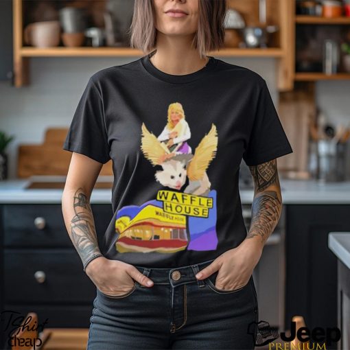 Dolly parton shirt riding a winged possum over waffle house retro 2023 shirt