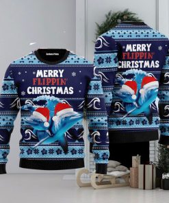 Dolphin Flippin’ Christmas Ugly Christmas Sweater Best Gift For Men And Women