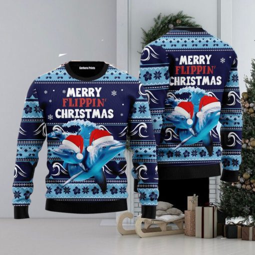 Dolphin Flippin’ Christmas Ugly Christmas Sweater Best Gift For Men And Women