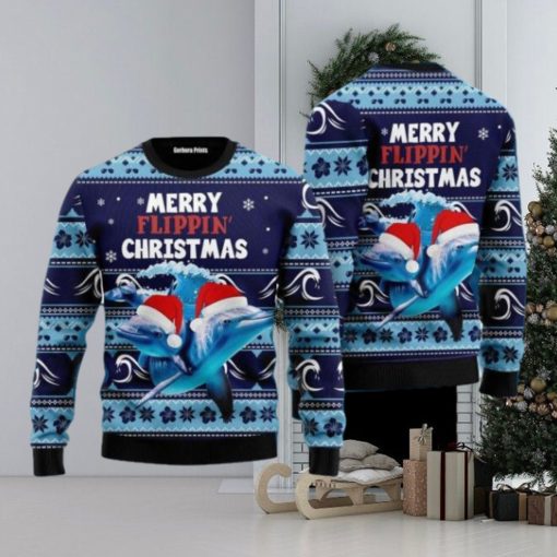 Dolphin Flippin’ Ugly Christmas Sweater