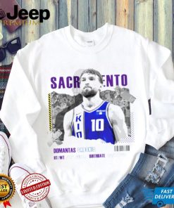 Domantas Sabonis Sacramento Kings basketball player information paper shirt