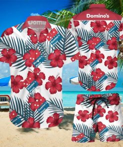 Domino’s Pizza Tropical Flower Aloha Hawaiian Shirt & Short For Men And Women