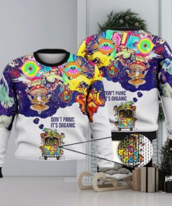 Don’T Panic It’S Organic Full Print 3D Ugly Sweater Christmas Gift Sweater