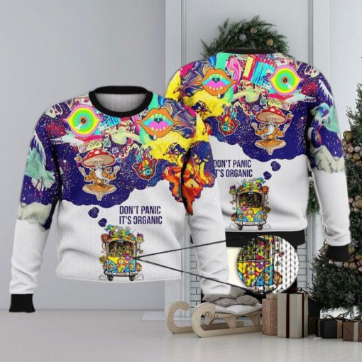 Don’T Panic It’S Organic Full Print 3D Ugly Sweater Christmas Gift Sweater