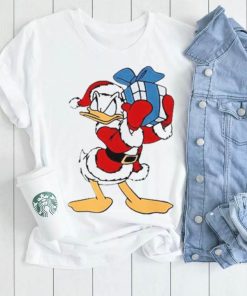 Donald Duck Christmas Shirt, Donald Duck with Holiday Present, Gift For Friend