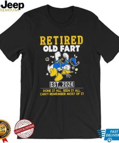 Donald Duck Retired old fart est 2024 done it all seen it all shirt