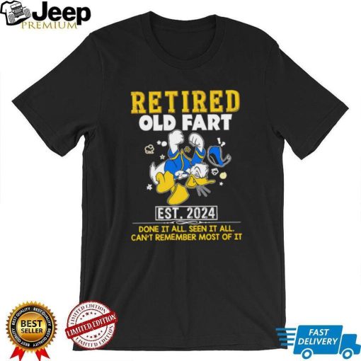 Donald Duck Retired old fart est 2024 done it all seen it all shirt