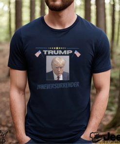 Donald Trump Never Surrender T  Shirt, Donald Trump Merchandise Merch, Free Trump Mugshot Shirt