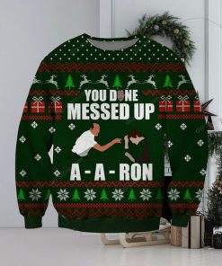 Done Messed Up A A Ron Christmas Ugly Wool Knitted Sweater