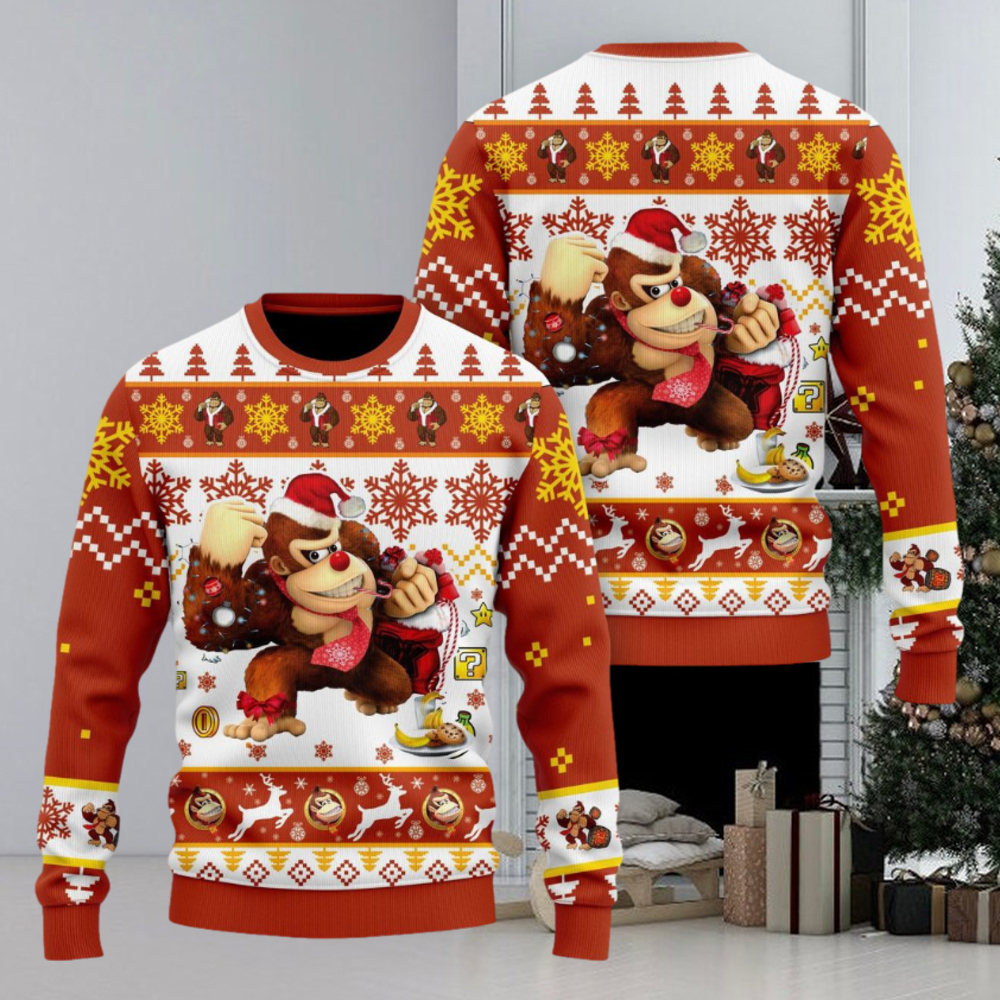 Donkey Kong Christmas Sweater Donkey Kong Christmas Sweater