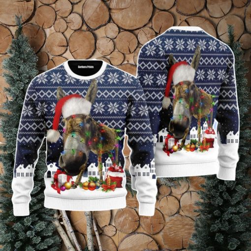 Donkey Merry Christmas Unisex Ugly Sweater