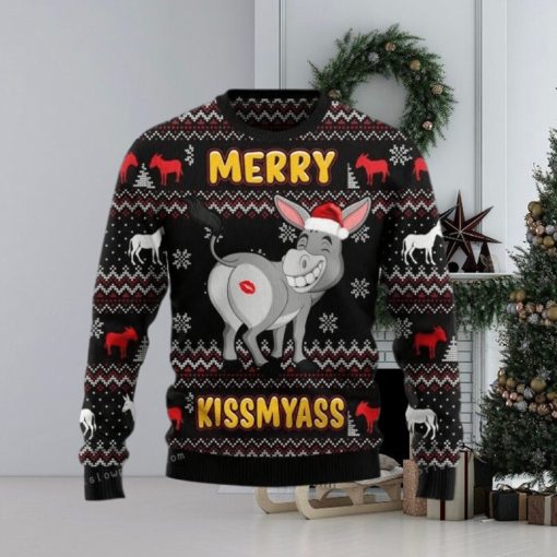 Donkey Merry Kissmyass Ugly Sweater