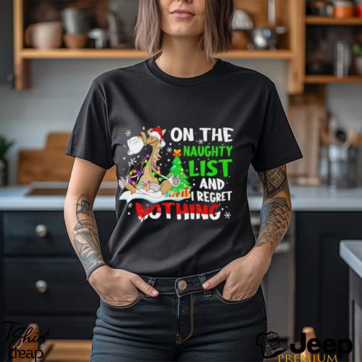 Donkey on the naughty list and i regret nothing Christmas shirt