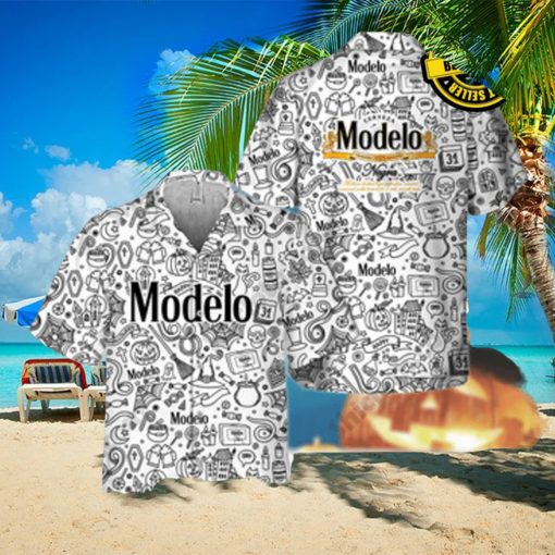 Doodle Art Modelo Negra Hawaiian Shirts