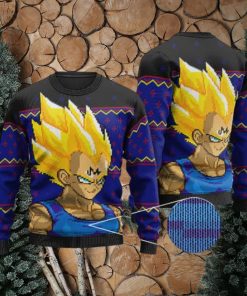 Dope Majin Vegeta 8 Bit Ugly Christmas Sweater