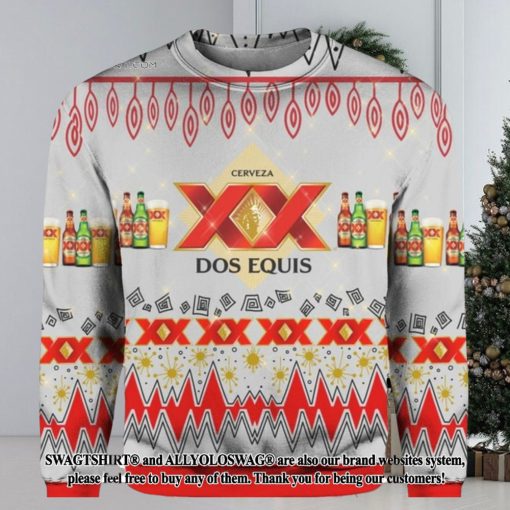 Dos Equis Beer Knitting Pattern 3D Print Ugly Sweater