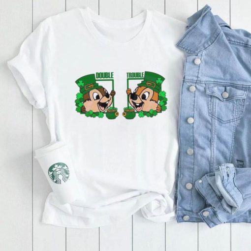 Double Trouble Funny St Patricks Day Shamrock shirt