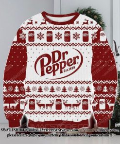 Dr Pepper Est 1885 Ugly Christmas Wool Knitted Sweater