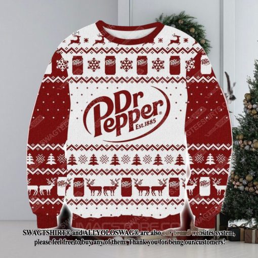 Dr Pepper Est 1885 Ugly Christmas Wool Knitted Sweater